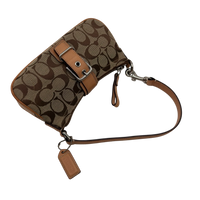 Coach Pochette mit Schnalle Signature beige