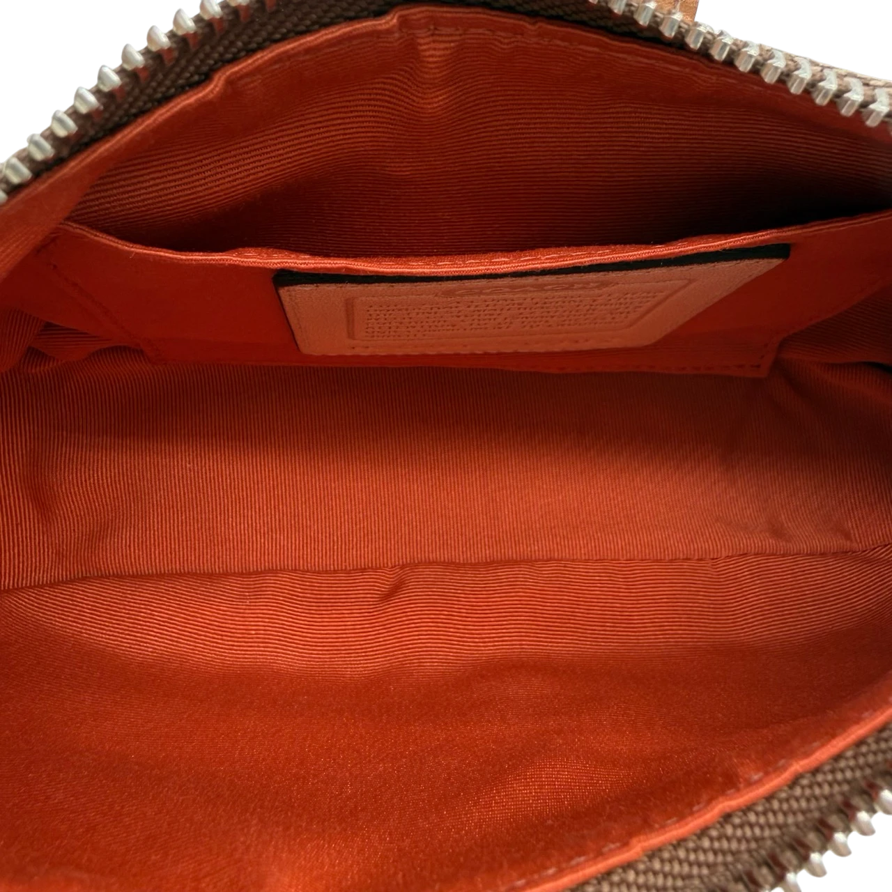 Coach Pochette mit Schnalle Signature beige