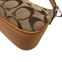 Coach Pochette mit Schnalle Signature beige