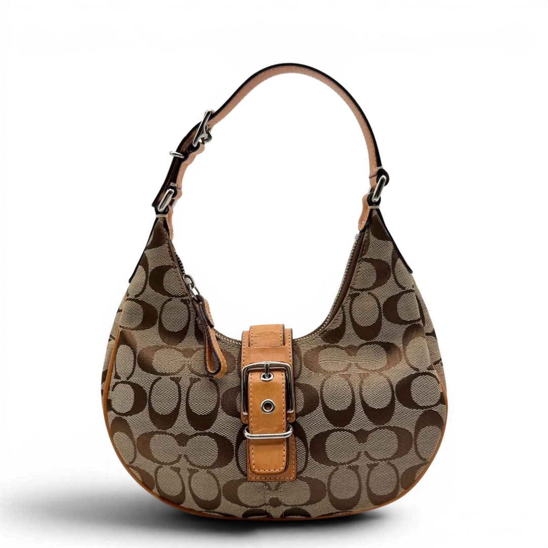 Coach Croissant Small Signature Shoulder Bag