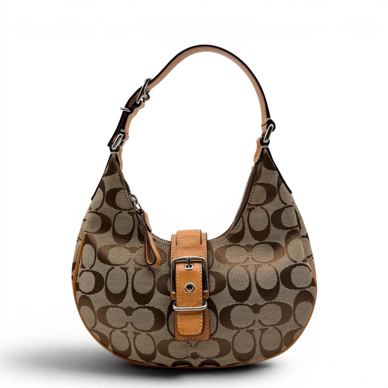 Coach Schultertasche Croissant small Signature