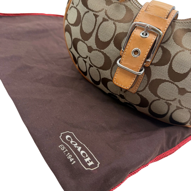 Coach Schultertasche Croissant small Signature