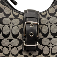 Coach Schultertasche Croissant Signature grau