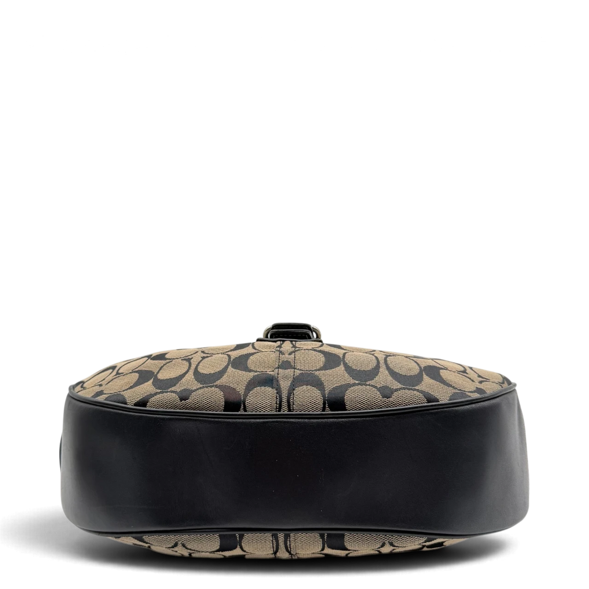 Coach Schultertasche Croissant Signature grau – Unterseite