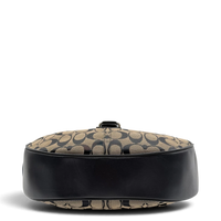 Coach Schultertasche Croissant Signature grau – Unterseite
