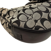 Coach Schultertasche Croissant Signature grau