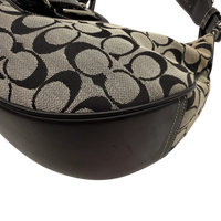Coach Schultertasche Croissant Signature grau