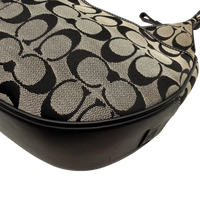 Coach Schultertasche Croissant Signature grau