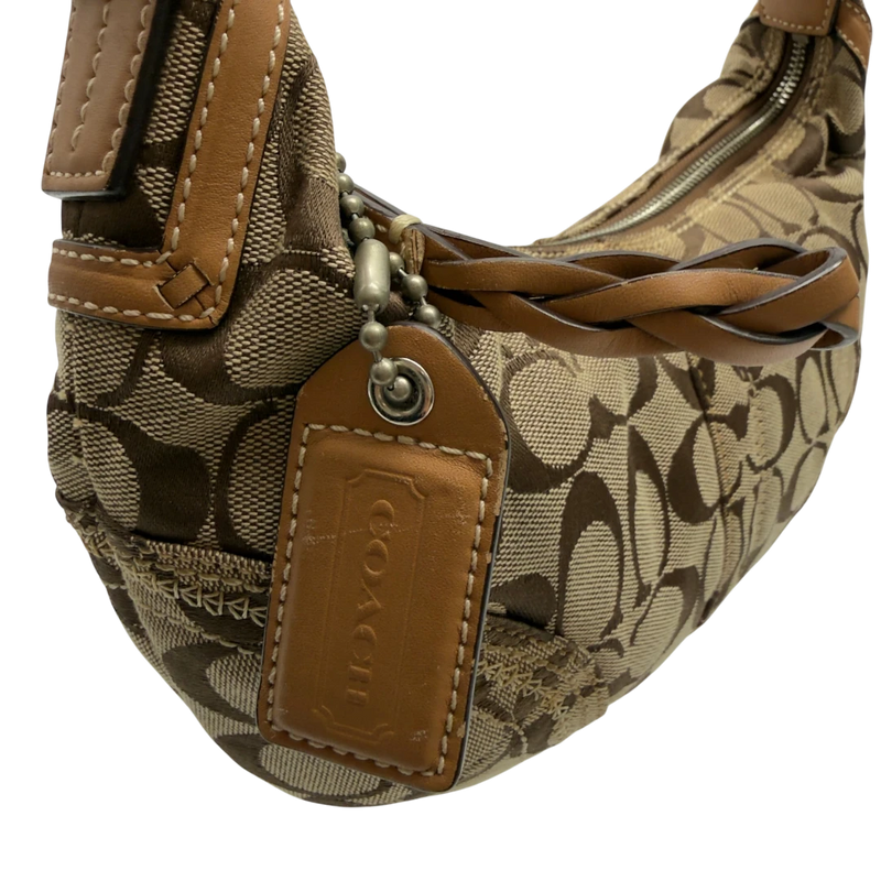 Coach Schultertasche Hobo Half Moon Signature