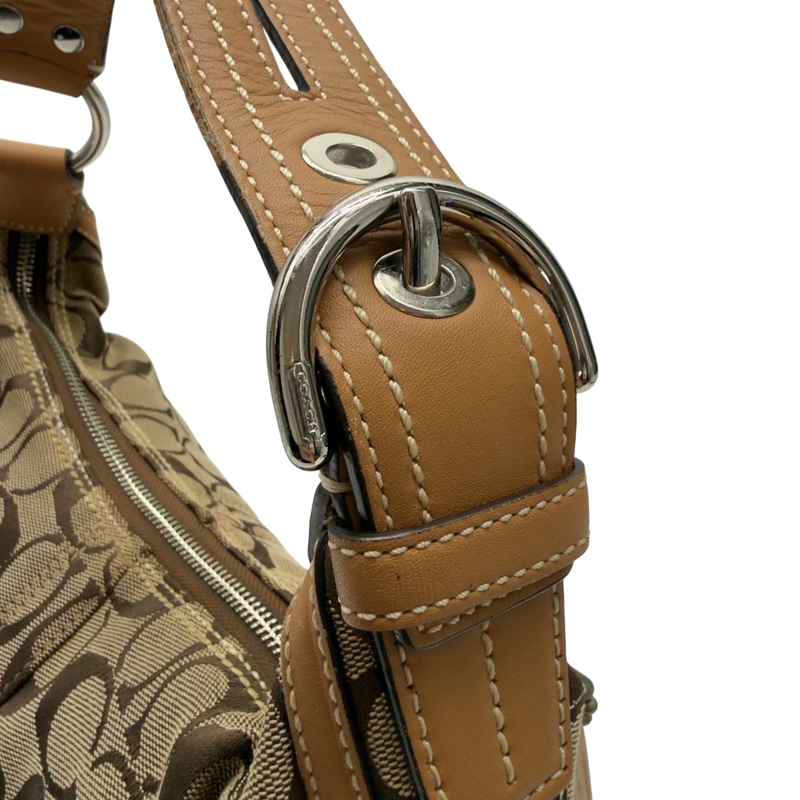 Coach Schultertasche Hobo Half Moon Signature