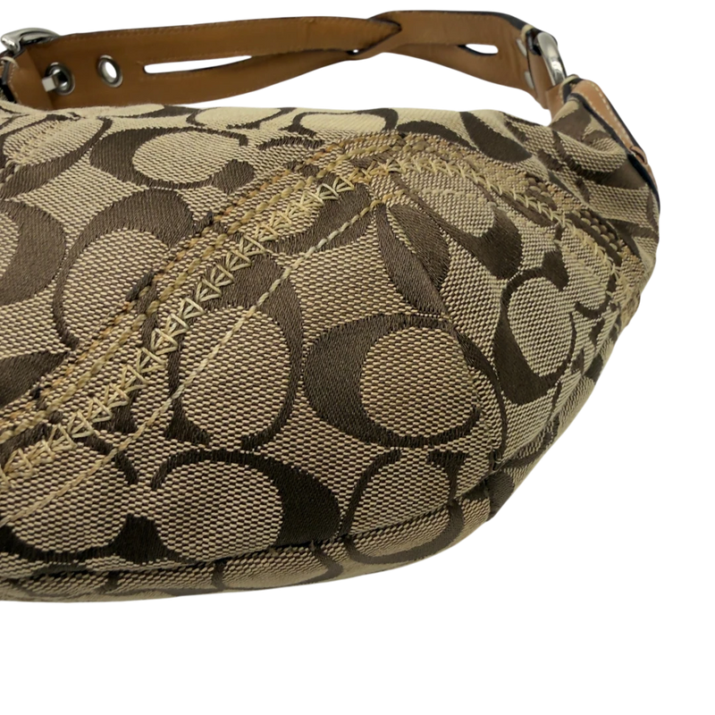 Coach Schultertasche Hobo Half Moon Signature