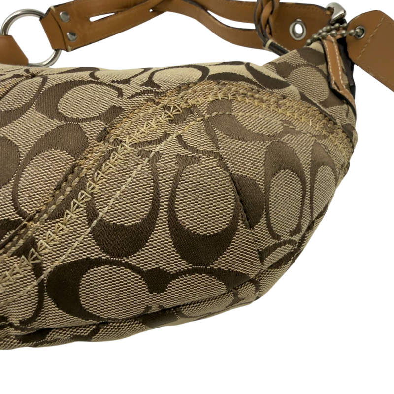 Coach Schultertasche Hobo Half Moon Signature