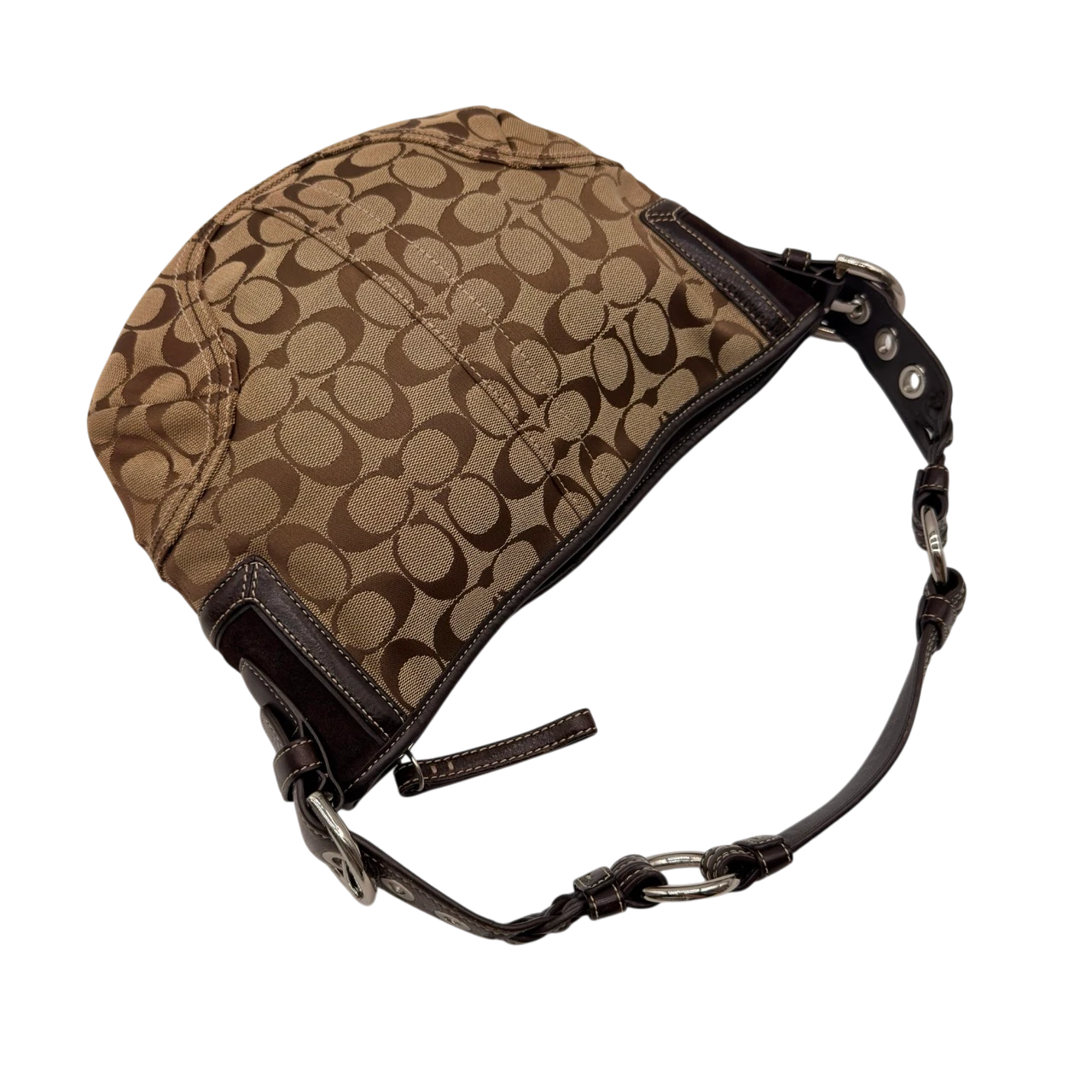 Coach Schultertasche Hobo Signature beige