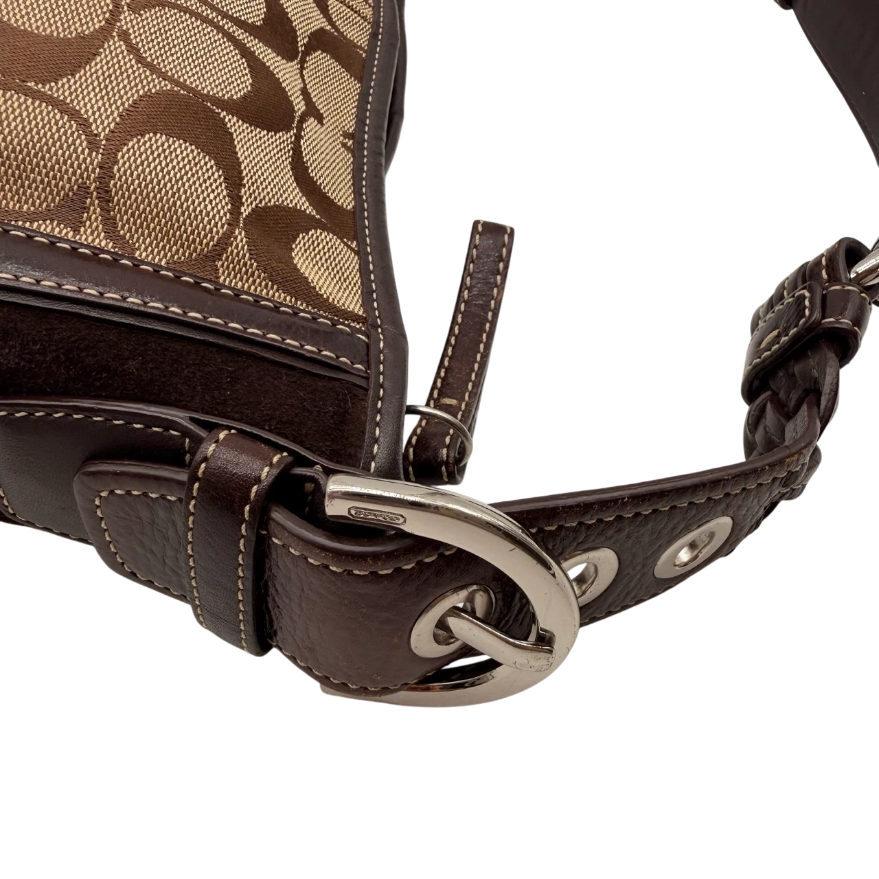 Coach Schultertasche Hobo Signature beige