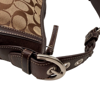 Coach Schultertasche Hobo Signature beige