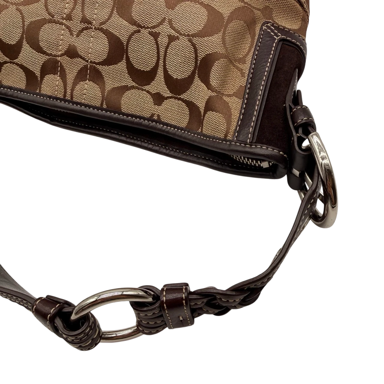Coach Schultertasche Hobo Signature beige