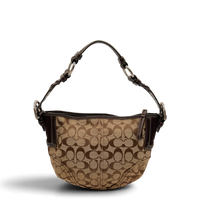 Coach Schultertasche Hobo Signature beige