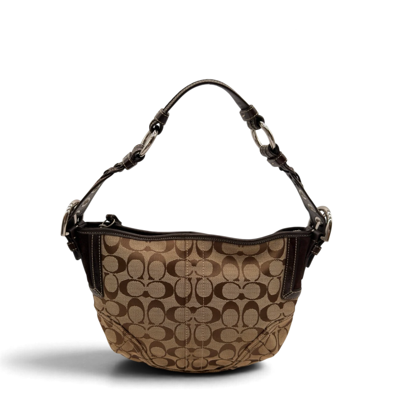 Coach Schultertasche Hobo Signature beige