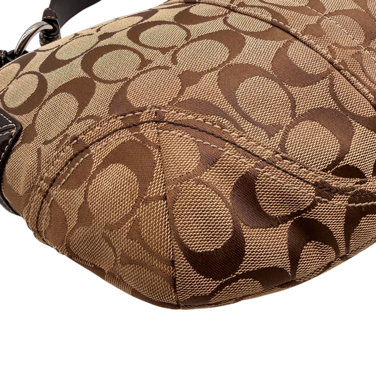 Coach Schultertasche Hobo Signature beige