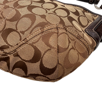Coach Schultertasche Hobo Signature beige
