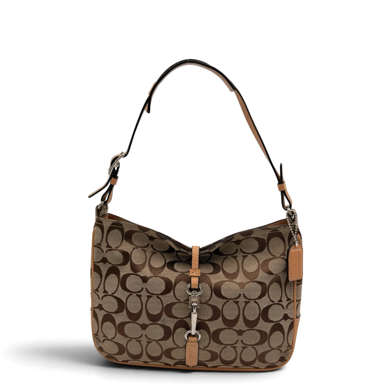Coach Schultertasche Jackie Signature beige