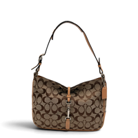 Coach Schultertasche Jackie Signature beige
