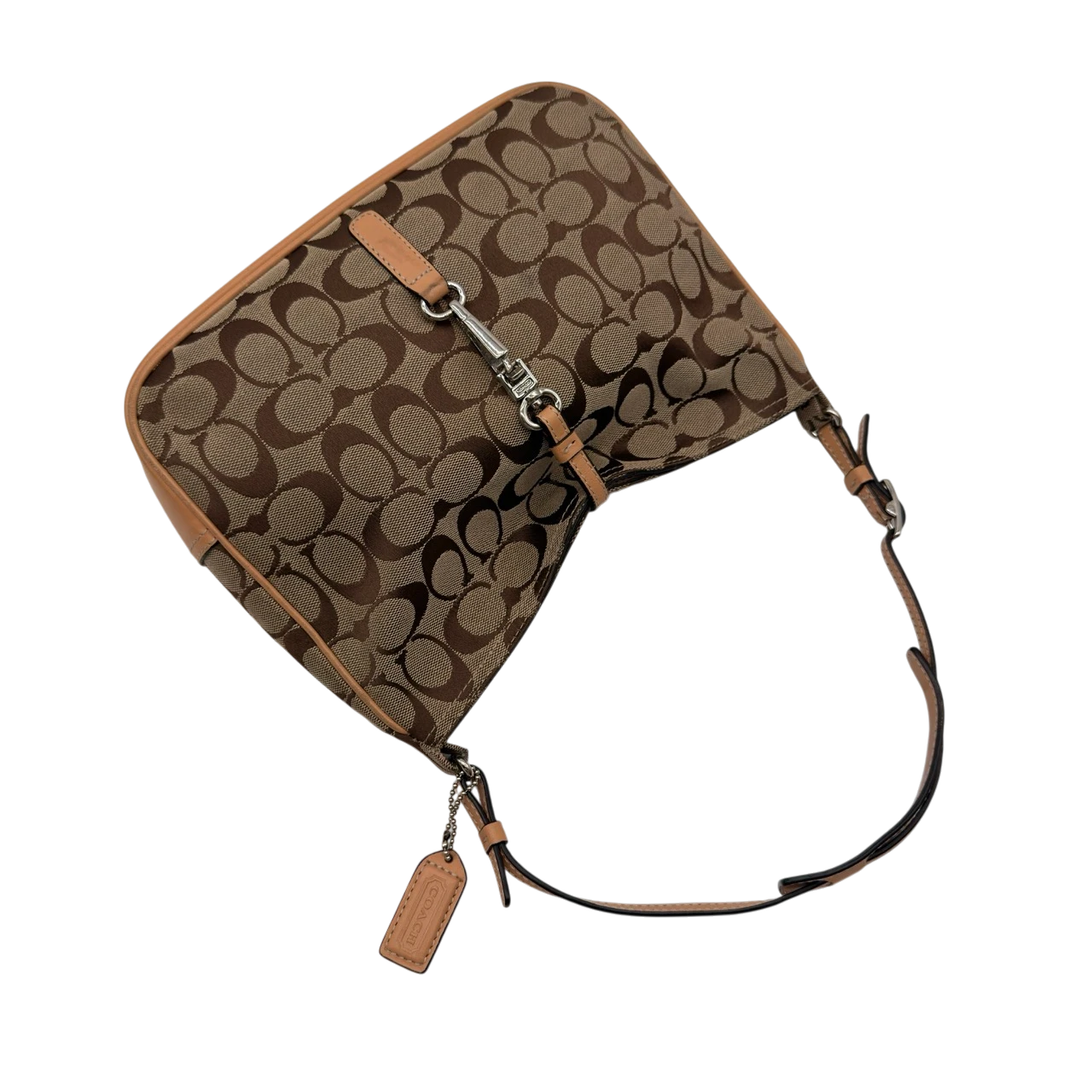 Coach Schultertasche Jackie Signature beige