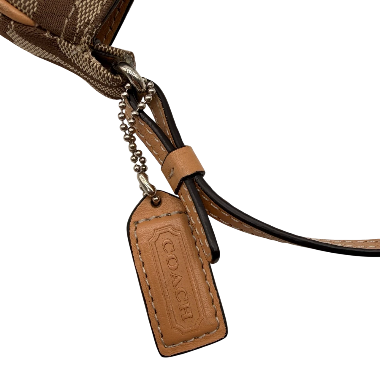 Coach Schultertasche Jackie Signature beige