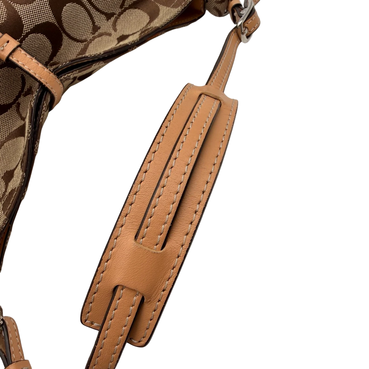 Coach Schultertasche Jackie Signature beige