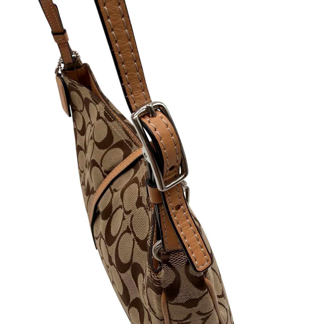 Coach Schultertasche Jackie Signature beige