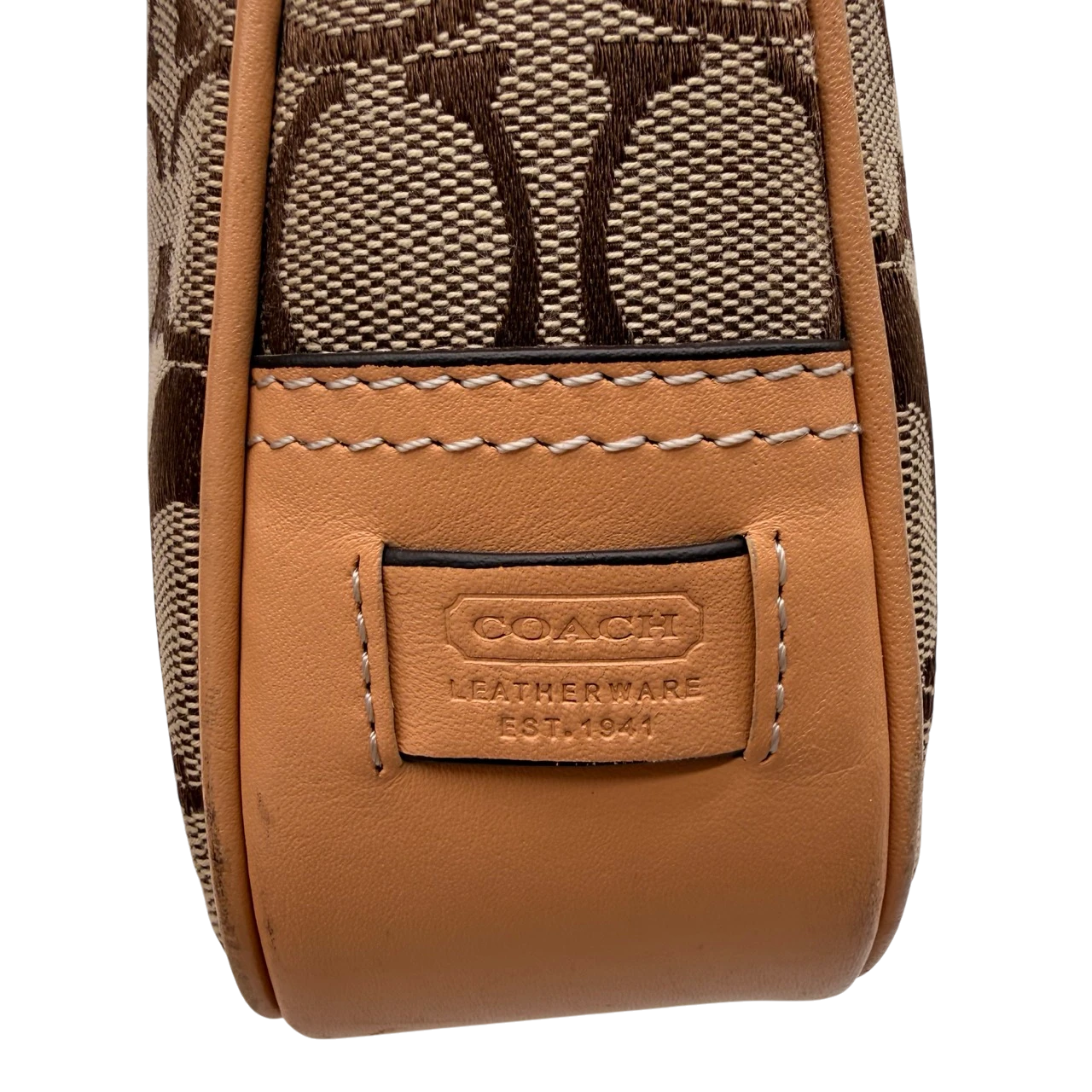 Coach Schultertasche Jackie Signature beige