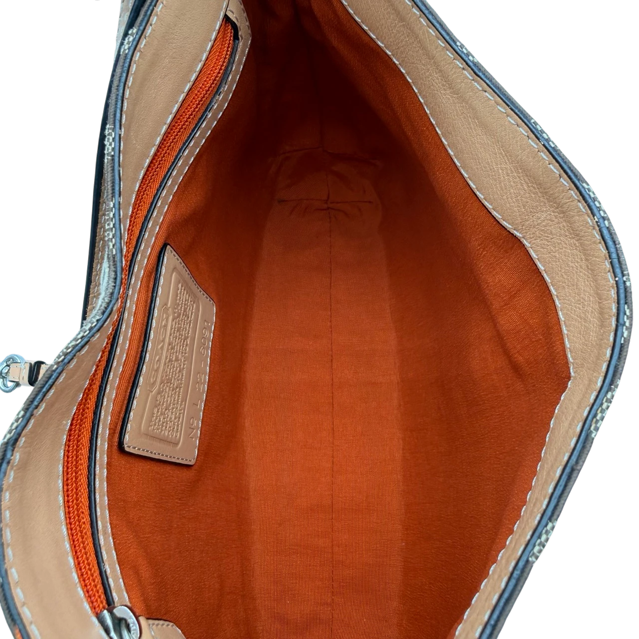 Coach Schultertasche Jackie Signature beige