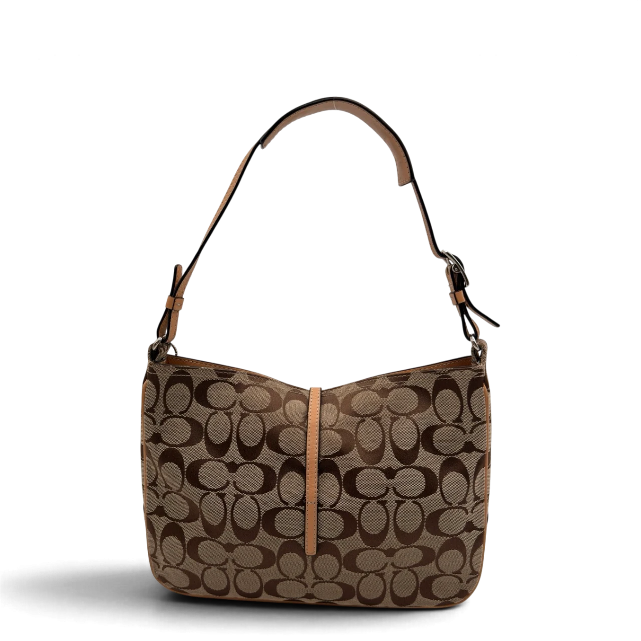 Coach Schultertasche Jackie Signature beige