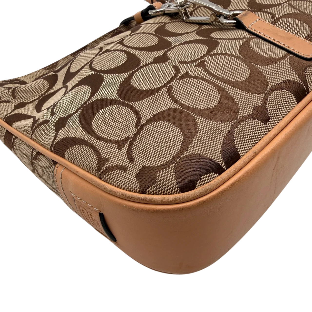 Coach Schultertasche Jackie Signature beige