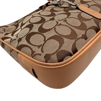 Coach Schultertasche Jackie Signature beige