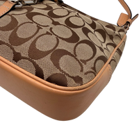 Coach Schultertasche Jackie Signature beige