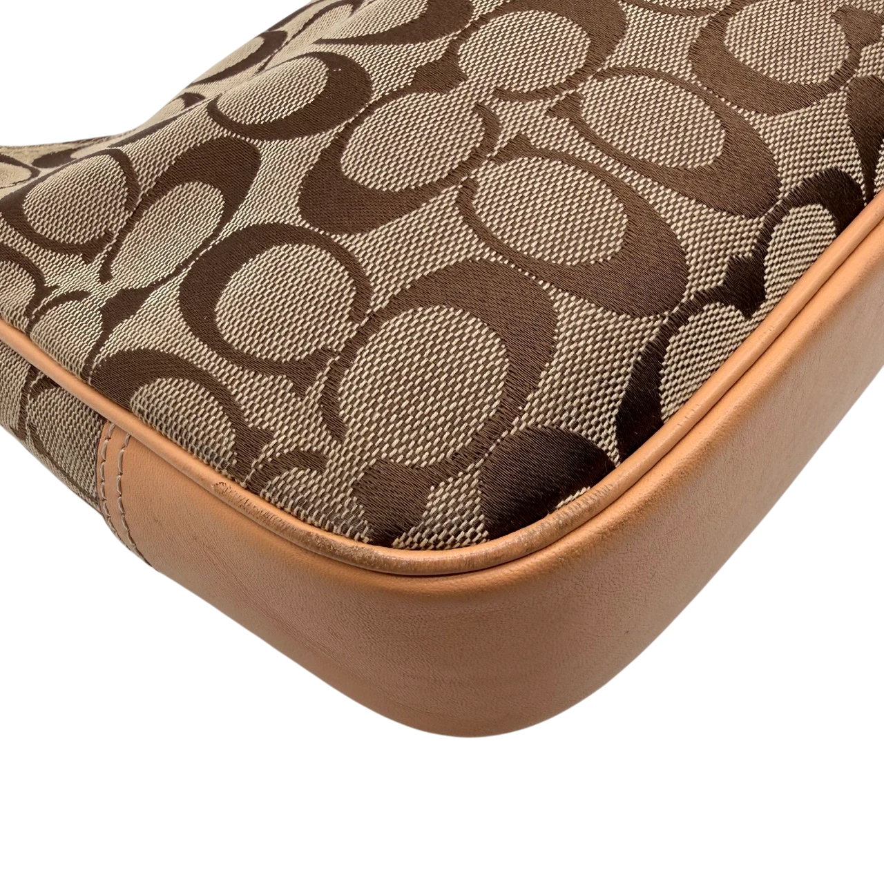 Coach Schultertasche Jackie Signature beige