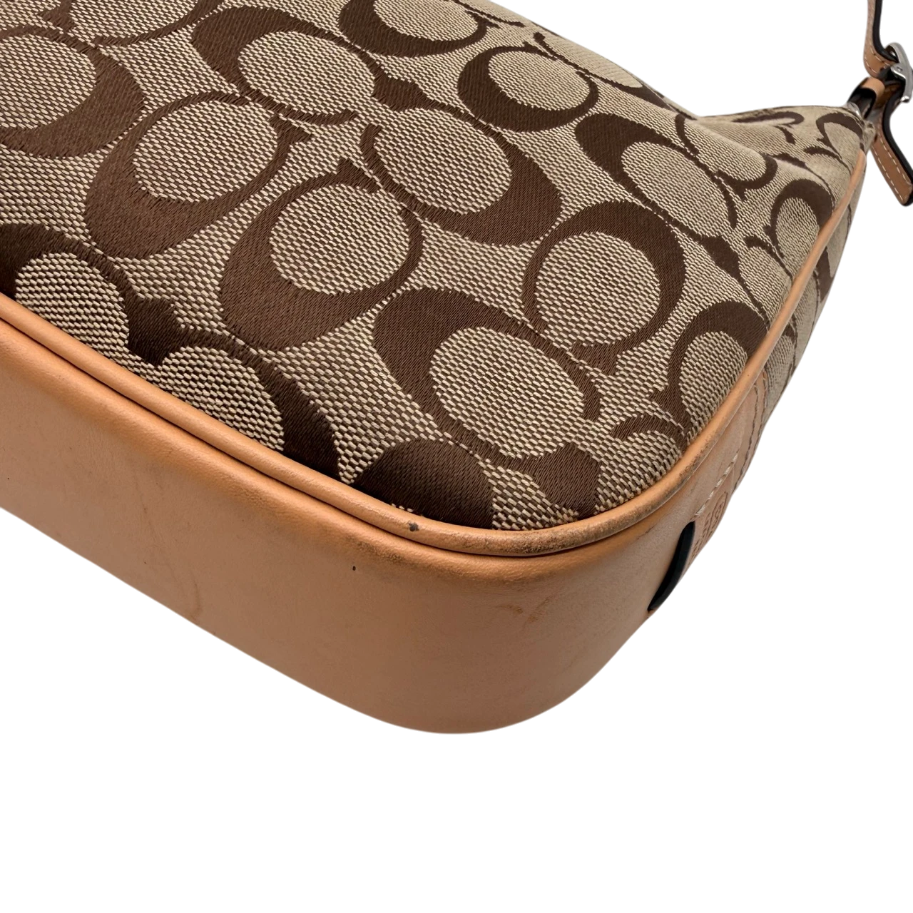 Coach Schultertasche Jackie Signature beige