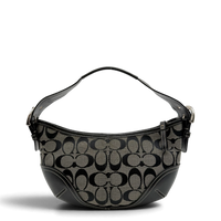 Coach Schultertasche Soho Mini Signature grau – Gesamtansicht
