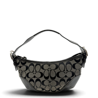 Coach Schultertasche Soho Mini Signature grau – Gesamtansicht