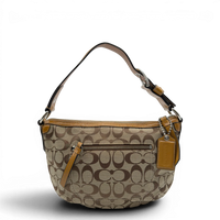 Coach Schultertasche Signature beige