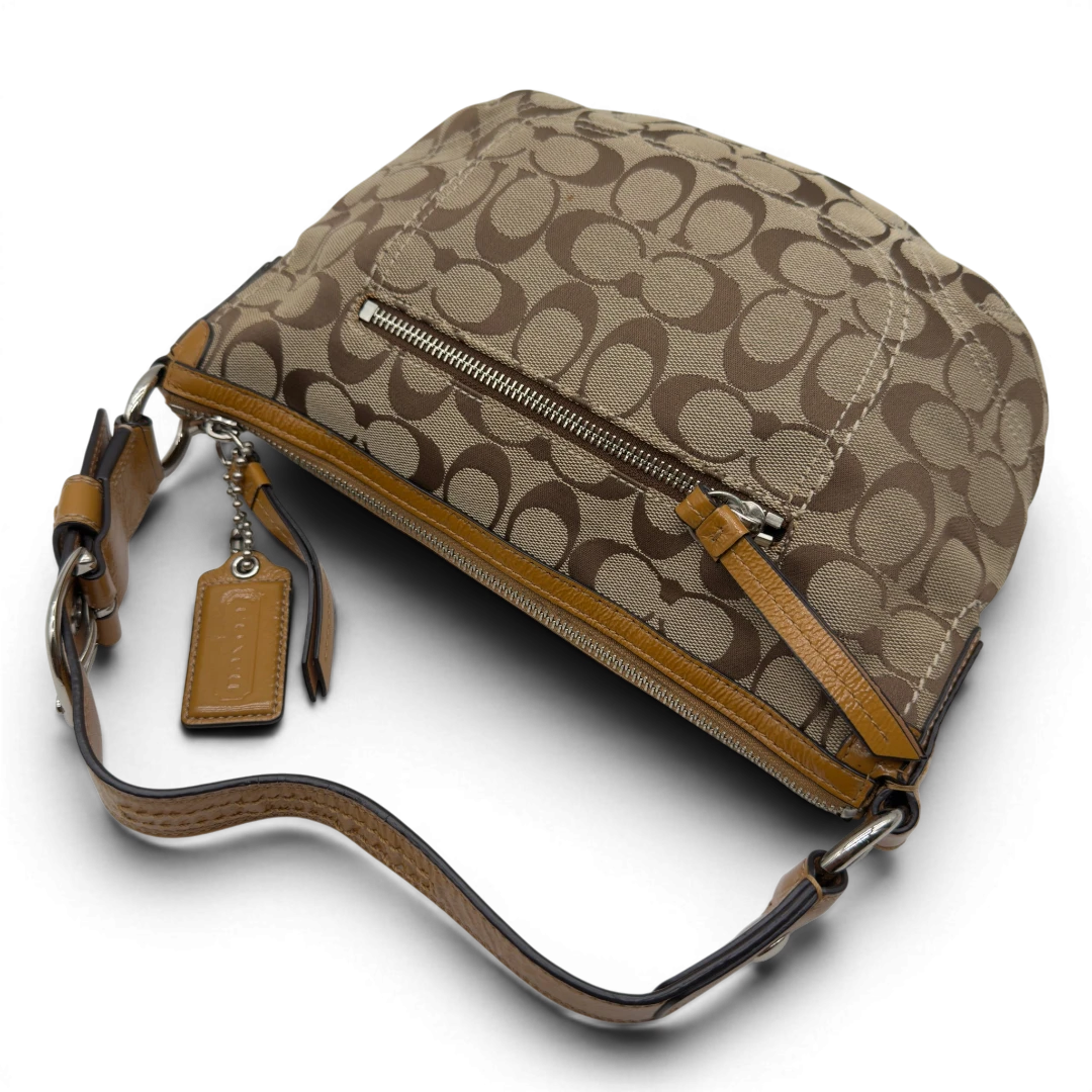 Coach Schultertasche Signature beige