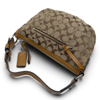 Coach Schultertasche Signature beige