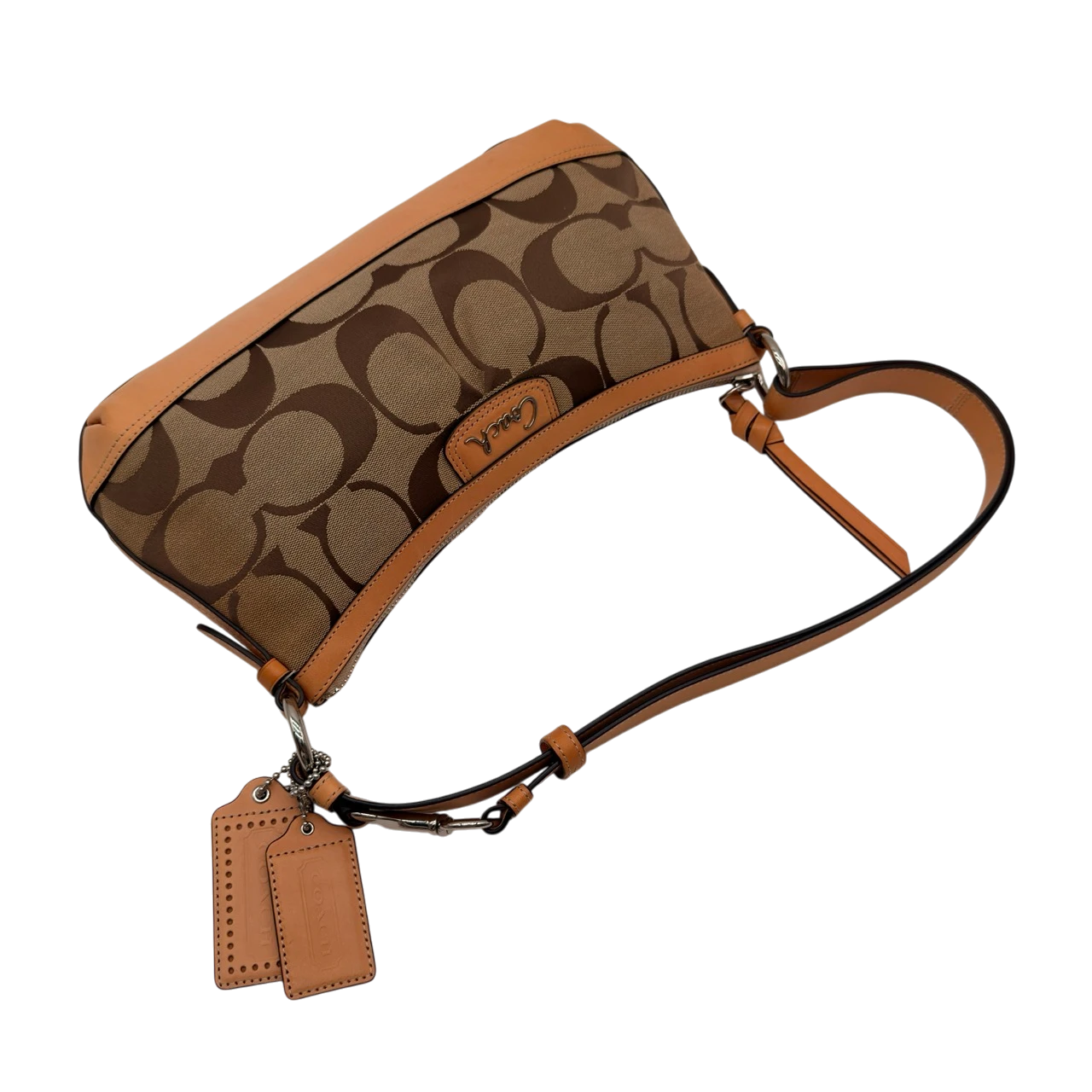 Coach Schultertasche Signature beige