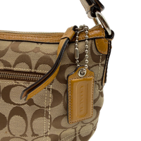 Coach Schultertasche Signature beige