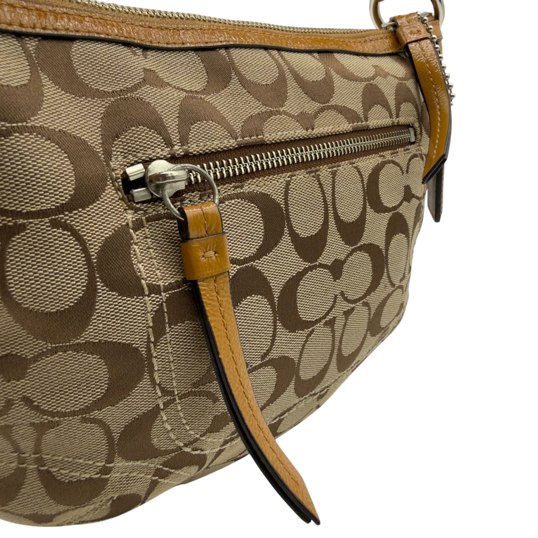 Coach Schultertasche Signature beige