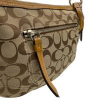 Coach Schultertasche Signature beige