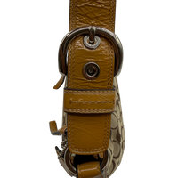 Coach Schultertasche Signature beige