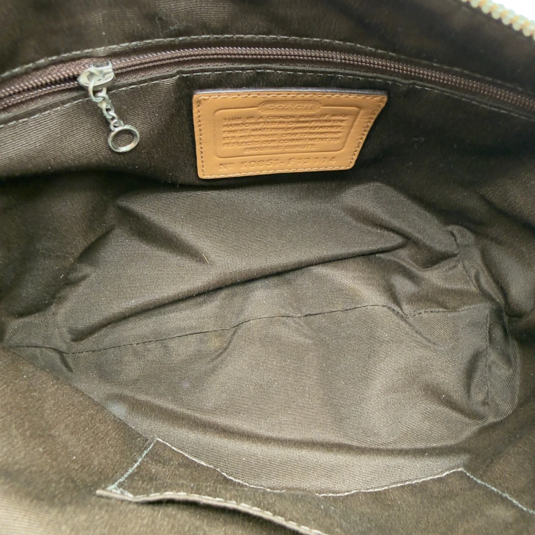 Coach Schultertasche Signature beige
