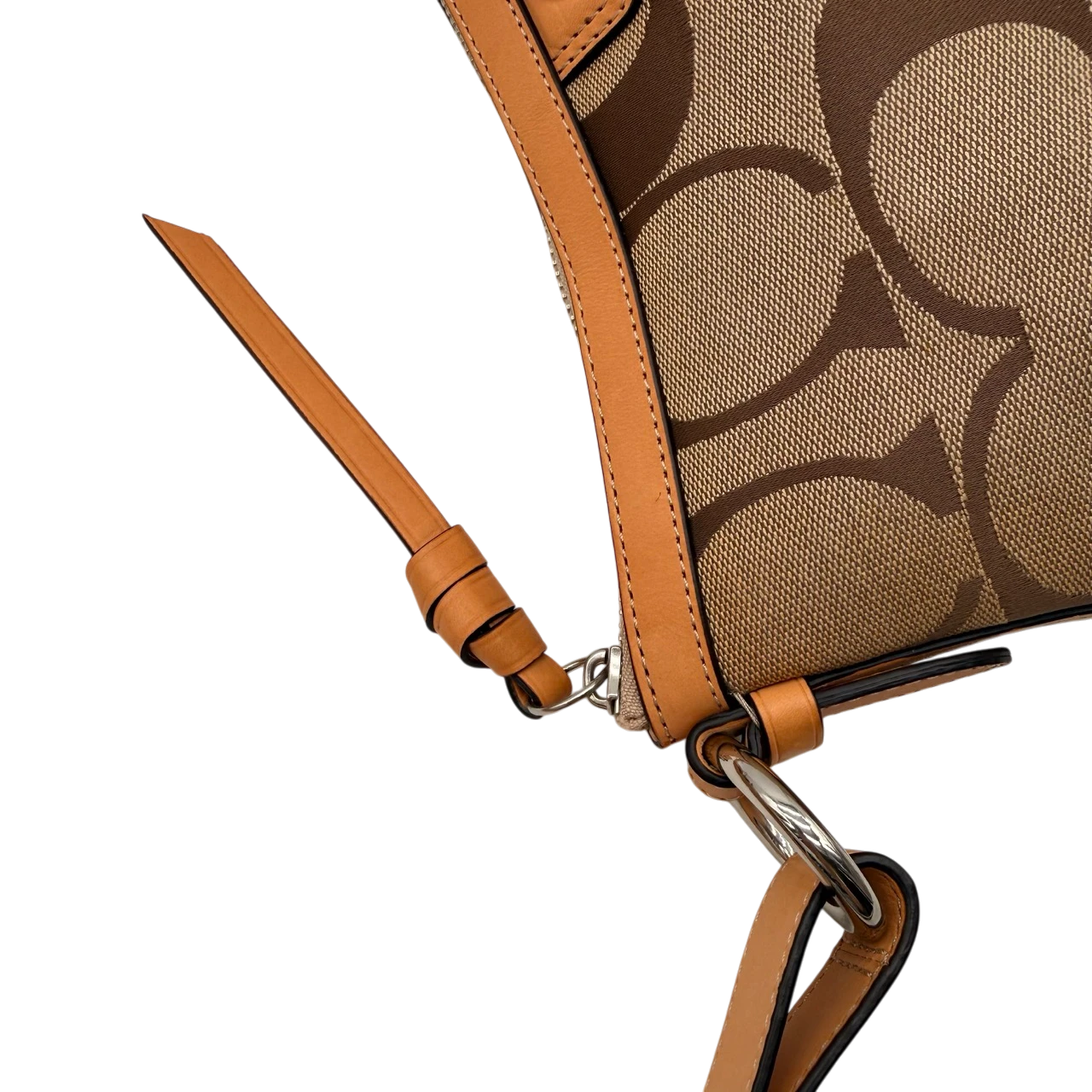 Coach Schultertasche Signature beige